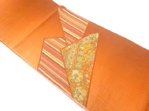 手織り紬切り嵌め名物裂袋帯